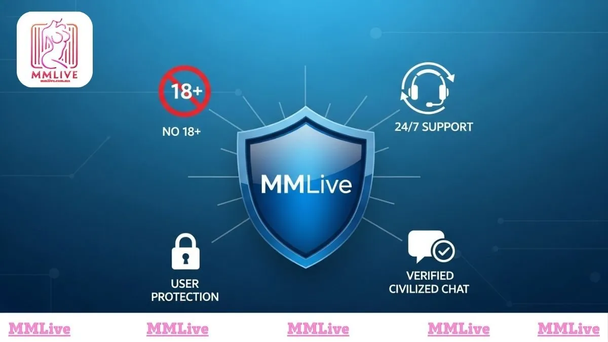 An toàn là ưu tiên số 1. MMLive cam kết bảo vệ người dùng với quy định nghiêm ngặt: Nói không với 18+, lừa đảo và các nội dung tiêu cực.